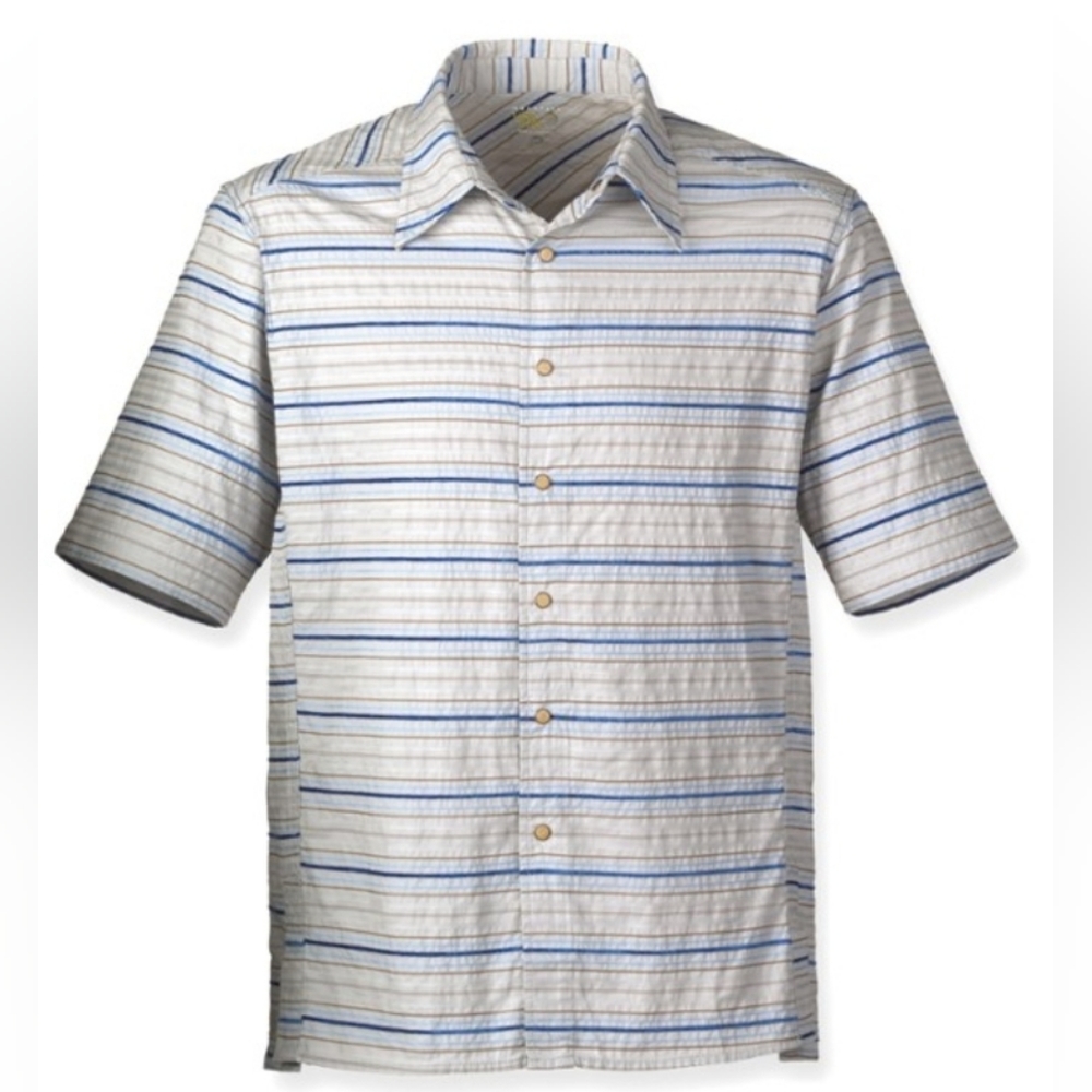 MOUNTAIN HARDWEAR men's casual button-up short sleeve size L